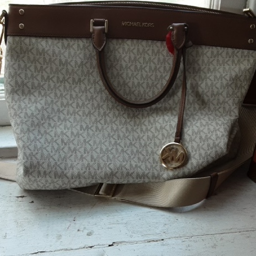 Michael Kors Gray and Brown Men's Bag
